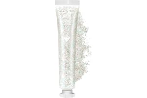 NebulaGlam Gel de Purpurina Corporal, Purpurina Cara, Purpurina Maquillaje Duradera Brillo Purpurina Líquida para rostro, cuerpo, cabello para Halloween Festival Masquerade Cumpleaños (Blanco)