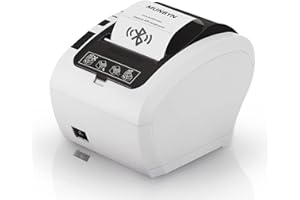 [Stampante Bluetooth] 80mm Stampante Termica, MUNBYN Auto-Cut Stampante Ricevute Supporto Cassetto 300mm/s con USB Ethernet, per Android/Windows/Linux/MAC/ChromeOS/ESC/POS