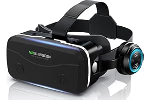 VR SHYIEON VR Brille für Handy,VR Headset Virtual Reality Brille 3D mit Bluetooth Fernbedienung Erleben Spiele für Android/iOS 4,7-7,2 Zoll Handys Kinder Erwachsene Weihnachten Geschenk 2023 New (Schwarz)