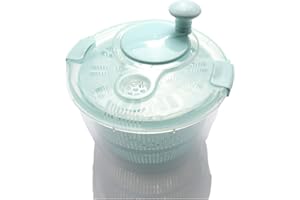 KMAKII Salad Spinner - Salad Washer, 5L Salad Dryer Salad Spinners with Vegetable Washing Basket, Household Fruit Dehydrator Drainer, Manual Salad Washer for Kitchen,Blue