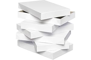 American Greetings, Cardboard, White Shirt Boxes with Lids