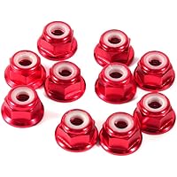 Selbstsichernde Sechskant Muttern, 10 STÜCKE M4 Mutter CNC Aluminium Flansch Nylon Sicherungsmutter Selbstsichernde…