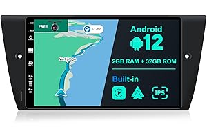 BXLIYER JOYX Android 12 IPS Autoradio para E90/E91/E92/E93 (2005-2012) - 2G+32G - Inalámbrica CarPlay + Android Auto - Gratis Cámara Trasera - 9 Pulgada 2 DIN - Dab 4G WLAN Volante Fast-Boot Split-Screen DSP