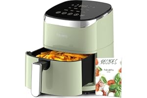 Fabuletta Friteuse sans Huile 4L, Air fryer 1680W, Friteuse à Air Chaud avec 9 Programmes, 65 à 230 °C, Température réglable, Timer, Airfryer pour 2-3 Personnes, panier de friture anti-adhérant