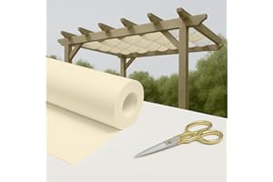 Byour3 - Tejido por Metro Tela Impermeable Toldos Cortinas Laterales Balcón Veranda Tiende A Caducar Gazebo Camper Cojín De Barco (Marfil, 75 cm Ancho Rollo)