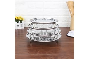 OCEANLEND Plateau de cuisson vapeur pratique en acier inoxydable pour la cuisine, type rond (20 cm)