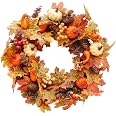 Rianpesn Lot 7 Citrouilles Artificielles Halloween | Décoration Automne | Mousse | Multi-Tailles | Jaune