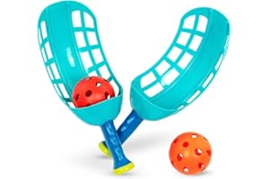 Battat – Catch A Ball Spielset – Klassisches Schaufel- und Wurfspiel – 4-Teile Fangen & Werfen Spiel – Koordination und körperliche Aktivität – Outdoor, Sommerspielzeug – 5 Jahre +
