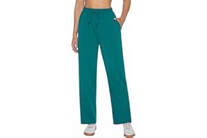 Demegimi Pantaloni Sportivi Donna a Vita Alta con Tasche Pantaloni della Tuta Donna in Cotone a Gamba Larga Pantaloni Jogger Leggeri con Coulisse per Jogging Fitness Sport Yoga