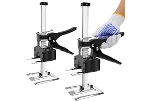 GENERIC Heavy Duty Labor Saving Arm Jack, Load-Bearing 375 lb, 2 Packs Portable Hand Lifting Jack Tool, Two-Speed Descent Mode, 0-17cm Height Adjustment, Easy to Use, for Ceramic Tiles, Door, Wooden Panel