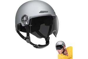 MANOLYEE Casque Trottinette Electrique Adulte - Casque Vélo Électrique avec Visière - Casque pour Vélo & Trottinette - Jolis Design Urbain pour Homme & Femme, pour Vélo, Trottinette, Skateboard, Motos
