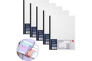 IHMEIJU 5pcs Clear Report Covers with Sliding Bar, Clear Report Covers for A4/Letter Paper, Plastic Report Binder Resume Covers Presentation Folders File Binder for School and Business (Black)