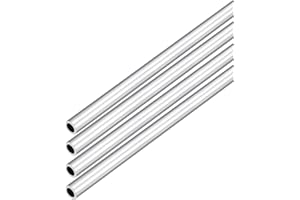 DMiotech 4Pack (8mm OD x 6mm ID) 6063 Aluminum Round Tube 300mm Length Industry Metal Tubing for Machinery Frame Construction DIY Projects