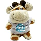 DIGITALSHIRT Peluche Giraffa con T-Shirt Personalizzabile, Pupazzo pulisci Schermo