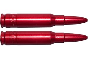 Flachberg Pufferpatronen 308 Win | Dummy Rounds Aluminum Rot (2 Stück) | Snap Caps Training | Trockentraining, Ladeübung, Waffenpflege .308 Winchester