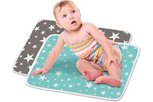 HyAdierTech Almohadilla De Cuna Impermeable para Bebé, Cambiadores De Pañales y Ropa Impermeables Acolchado Bebe, Plegables, Portatil, Colchón Bebé Lavables Cama Para Bebés