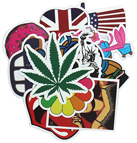 Sedeta (Pack of 100) Stickers Skateboard Snowboard Vintage Vinyl Sticker Graffiti Laptop Luggage Car Bike Bicycle Decals Mix Lot Fashion Cool