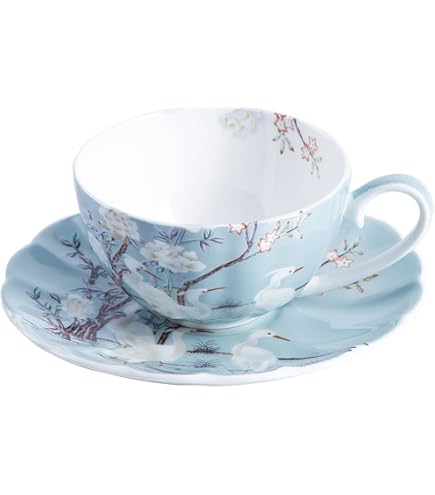La Porcelaine Blanche - Tasse à Café Avec Soucoupe Lettre 'M' Dans Gift