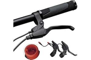 E-Mangue Paire de leviers de frein à 2 broches pour vélo électrique, poignées de guidon de frein 2 fils, gauche et droite, pièces de rechange pour vélo électrique