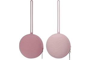 CONNEXTION Pack of 2 Silicone Dummy Box, Dummy Storage Box, Portable Dustproof Dummy Box for On the Go, Baby Dummy Bag for Changing Bags, Pram (without Plastic Box)