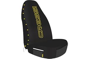 Cressi Car Seat Cover Black/Yellow - Funda Impermeable para Proteger los Asientos del Coche Después de Practicar Deportes Acuáticos en Particular, Negro/Amarillo, Talla Única, Unisex