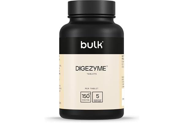 Bulk Comprimés Pure Dige Zyme, enzymes digestives, 150 mg, paquet de 90, l'emballage peut varier