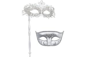 Coddsmz Masquerade Mask for Women on Stick Venetian Masks Costume Party Masks Mardi Gras Mask Christmas Halloween