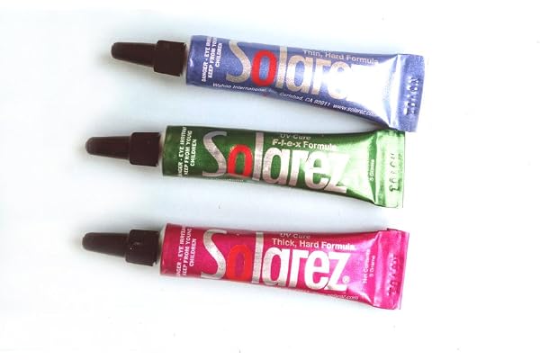 Solarez UV-harts för flugbindning (hård, fin och flex), 3 x 5 g, FISHING_HOOK, inkluderar 3 stycken, perfekt för flugfiskare