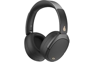 Edifier W80 Over Ear Headphones with -49dB Active Noise Cancelling, LDAC Hi-Res Wired & Wireless, AI Clear Call, Carga rápida, Conexión multipunto, Bluetooth V5.4 - Negro