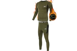 MEETYOO Zestaw bielizny termicznej Mężczyźni, długa bielizna funkcjonalna Oddychająca bielizna Sportowy garnitur kompresyjny do ćwiczeń Narciarstwo Bieganie Wędrówka