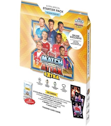Topps Match Attax Bundesliga 2025/2026 Display Box met 36 boosters, officieel Trading Card Game, 12 kaarten per booster, verzamelkaarten seizoen 25/26 incl. HeartGlobal verzendbeveiliging
