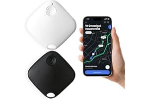ATSHLD Localisateur d'Objets Bluetooth 5.2, Smart Tracker Tag GPS Portable Compatible iOS et Android, Suivi de Clés, Sacs, Portefeuilles, Animaux, Valises, Distance Effective 15m, Alarme Sonore Intelligente