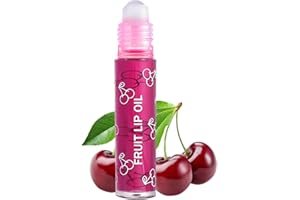 FELLFLYING Fruity Roll Lip Gloss, Huile à Lèvres Baume à Lèvres Brillants à Lèvres Fruits Transparente, Glossy Lip Gloss Set pour Soin des Lèvres Et Garde Les Lèvres Hydratées