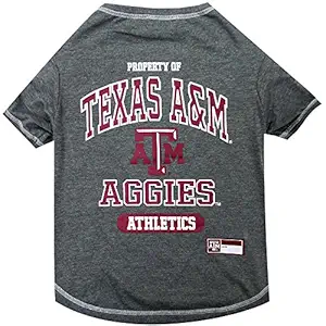 Pets First Collegiate Texas A and M Aggies Dog Tee Shirt, Small