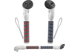 OLDPAPA 3 in 1 VR Gorilla Tag Long Arms Sticks for Meta Oculus Quest 3S Quest 3, Dual Controller Extension Grip Handle Golf Club Attachments VR Games Compatible with Meta Quest 3S / 3 Accessories (White)