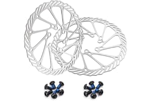 GoHZQ Bike Disc Brake Rotor 160/180/203mm 2 Packs Stainless Steel Bicycle Rotors with 12 pcs Screws for Most Bicycle Road Bike Mountain Bike BMX MTB (203mm)