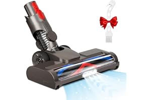 Suprbee Bürste Kompatibel mit Dyson V8 V10 V11 V15 V7 Staubsauger, Bodenbürste Zubehör mit Direktantrieb und LED-Leuchten für Hartböden und Parkett