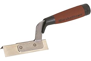 Truelle d'angle extérieure Marshalltown avec poignée DuraSoft, truelle d'angle en acier inoxydable, dimensions de la truelle : 108x25 mm