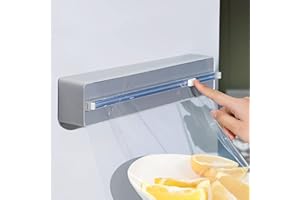 TEFELAN Folienspender Alufolienspender Magnetisch,Folienschneider Alufolienabroller Schublade mit Schiebeschneider, Frischhaltefolie Schneider Abroller für Alufolie Plastikfolie simoqi