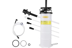 Godimg Pompa di Estrazione Manuale e pneumatica dell'olio da 6,5 Litri, tra Cui 4 Tubi Flessibili, Rubinetto dell'olio e Tubo di dissanguamento del Freno con valvola di ritegno