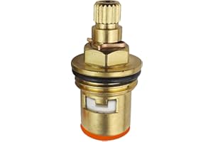 BE-TOOL Cartucho de disco cerámico de 20 velocidades de repuesto en latón para baño o cocina (hilado doble tipo E)