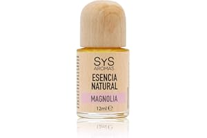 S&S COSMETICA NATURAL Esencia Natural de Mangnolia SYS Aromas 12 ml para Quemador Esencias, ambientadores de Hogar, Fragancias para Humidificadores no Hidrosolubles, Esencias para Velas, Aceite de magnolia
