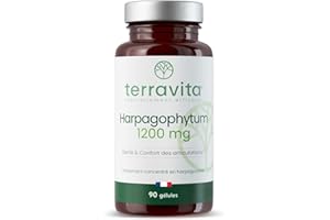 HARPAGOPHYTUM | Extrait 8:1 Ultra Concentré à 5% en Harpagosides | Douleurs Articulaires - Arthrose | Mobilité et Souplesse Renforcées | 90 Gélules de 400 mg | Made in France | Terravita