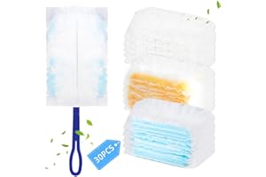 KATIMI 31 sztuk ściereczek do magnesów do kurzu Swiffer, opakowanie uzupełniające, ściereczka do kurzu Swiffer Duster, 1 uchwyt, 3 kolory ściereczki do kurzu