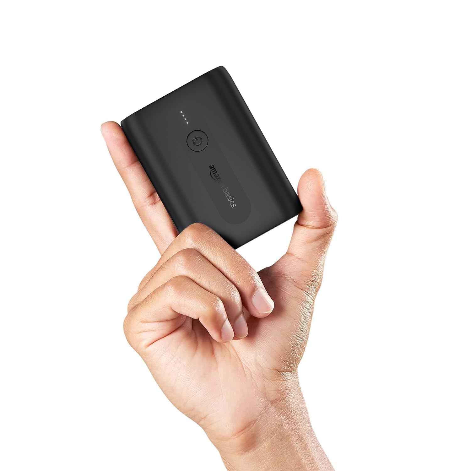 Amazon Basics 10000 mAh Lithium Polymer Mini Power Bank with 22.5W Fast Charging, Dual Output, Charging Indicator, Type-C Cable Included (Black)