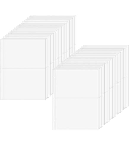 20 A4 Binder Pocket Sheet Protectors Clear Binder Sleeves 2.6" X 4