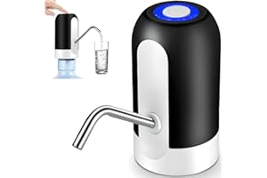 ‎RETOO Retoo Wasserflaschen Pumpe Flaschen-Wasserspender Elektrische USB-Ladegerät Wasserspenderpumpe Trinkwasserschalter Wasserpumpe für Camping Küche Büro Barbecue 5W