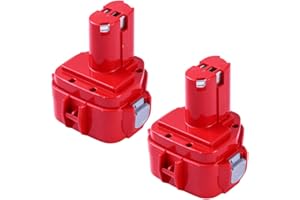 POWTREE 2X PA12 4,0Ah Batería de Repuesto para Makita 12V 1220 1222 1233S 1234 1233 1235 1235B 1235F 192696-2 192698-8 192698-A 193138-9 193157-5