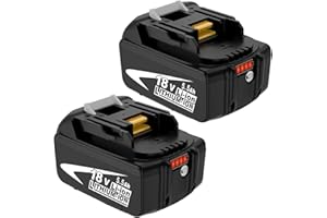 Goodexo 2Pcs Batería 18V 5.5Ah Batería de Repuesto para Makita Batería BL1860B BL1850B BL1850 BL1840 BL1835 BL1845 BL1830 BL1820 BL1860 LXT-400 con Pantalla LED
