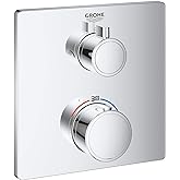 Grohe Grohtherm 24079000 Square 2-Way Thermostat with Aquadimmer Shower/Shower